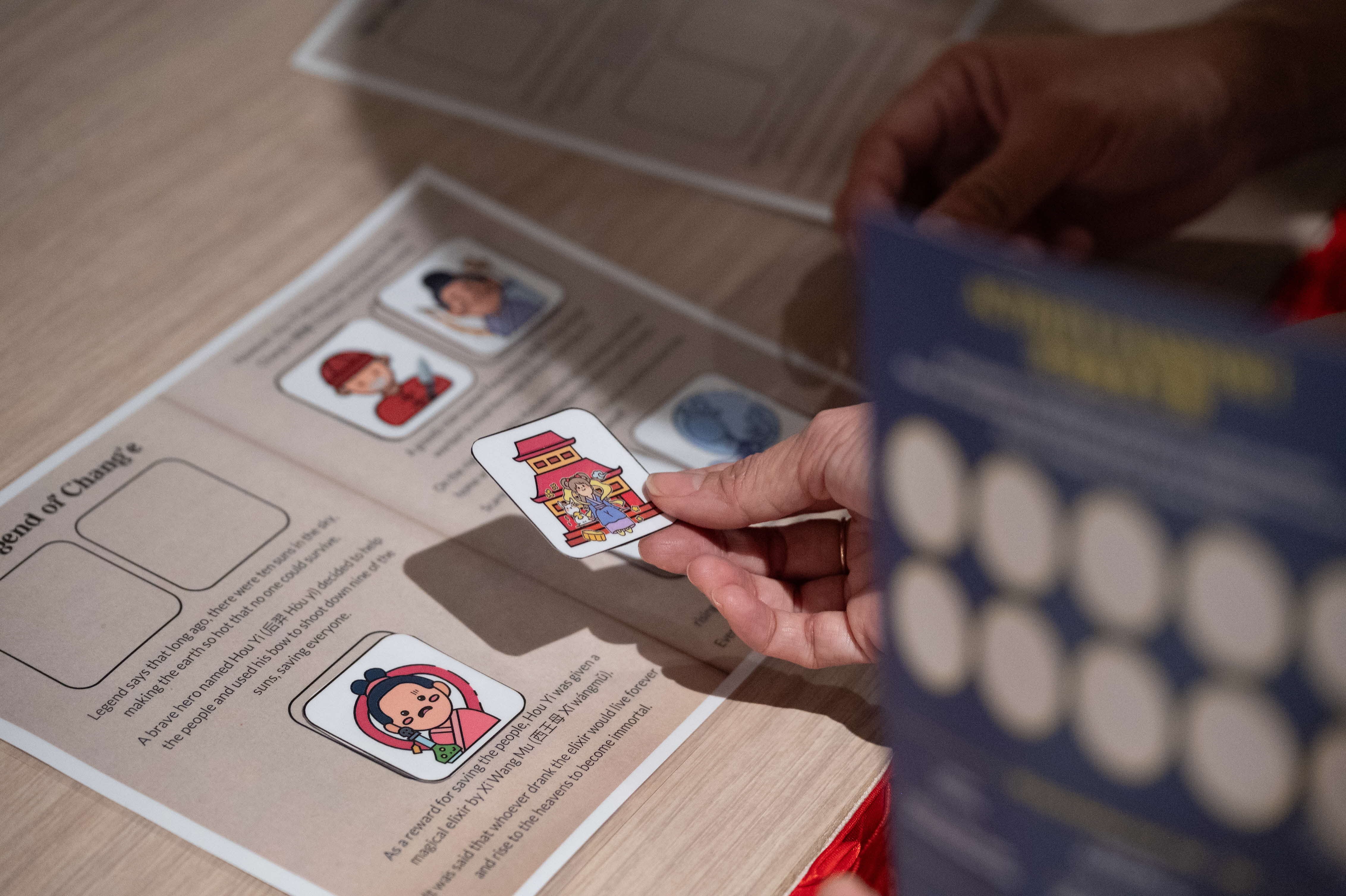 person playing heritage discovery game